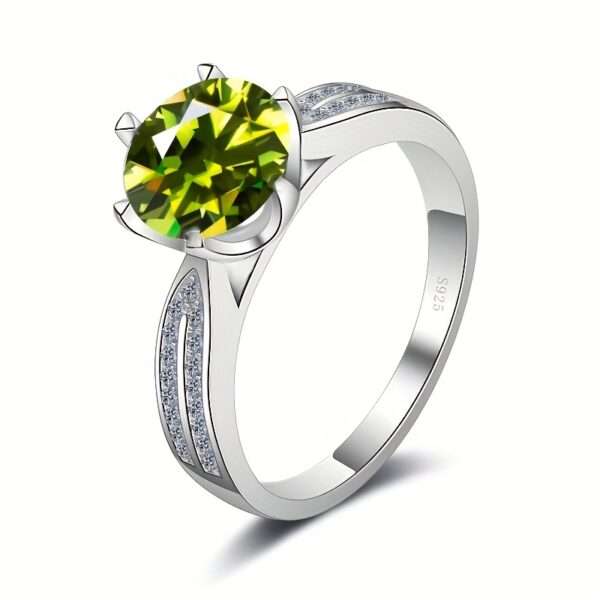 Gemstone Women's 3.0ct 9mm Moissanite Engagement Ring for Women 925 Sterling Silvery Anniversary Wedding Fashion Gift Jewelry - Image 10