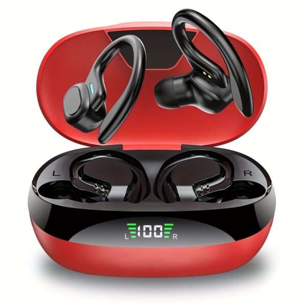 TWS Stereo Wireless Earbuds with ENC Noise Reduction, Sport Headset, Touch Control in Ear Headphones with LED Digital Display Charging Case