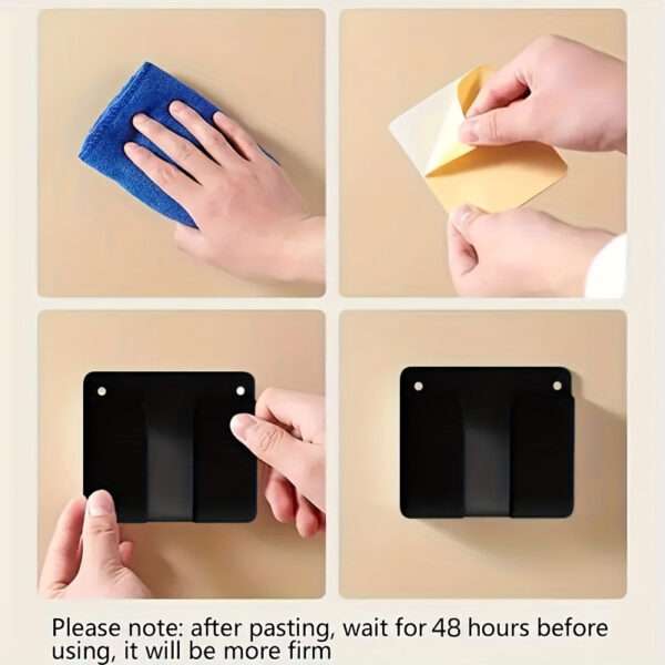 4/1pc Wall-mounted Multifunctional Storage Rack: Integrated Wall Hanging Design for Mobile Phone Charging and Remote Control - Image 4