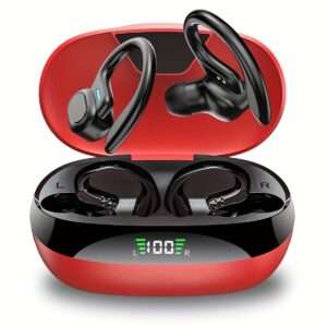 TWS Stereo Wireless Earbuds with ENC Noise Reduction, Sport Headset, Touch Control in Ear Headphones with LED Digital Display Charging Case