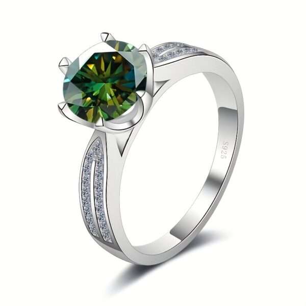 Gemstone Women's 3.0ct 9mm Moissanite Engagement Ring for Women 925 Sterling Silvery Anniversary Wedding Fashion Gift Jewelry - Image 9