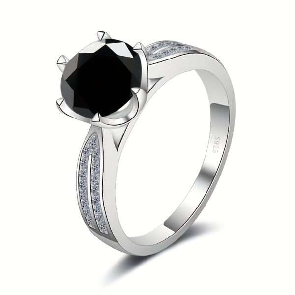Gemstone Women's 3.0ct 9mm Moissanite Engagement Ring for Women 925 Sterling Silvery Anniversary Wedding Fashion Gift Jewelry - Image 4