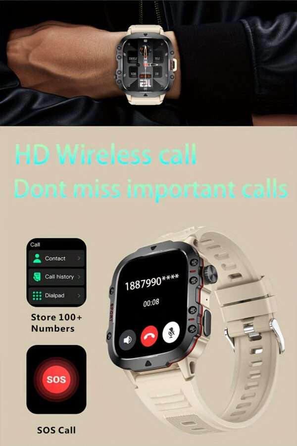 [Rugged Smart] Rugged Smart Watch - Wireless Talk, AI Voice, 100+ Sports Mode - Men's Outdoor Fitness Watch - Image 14
