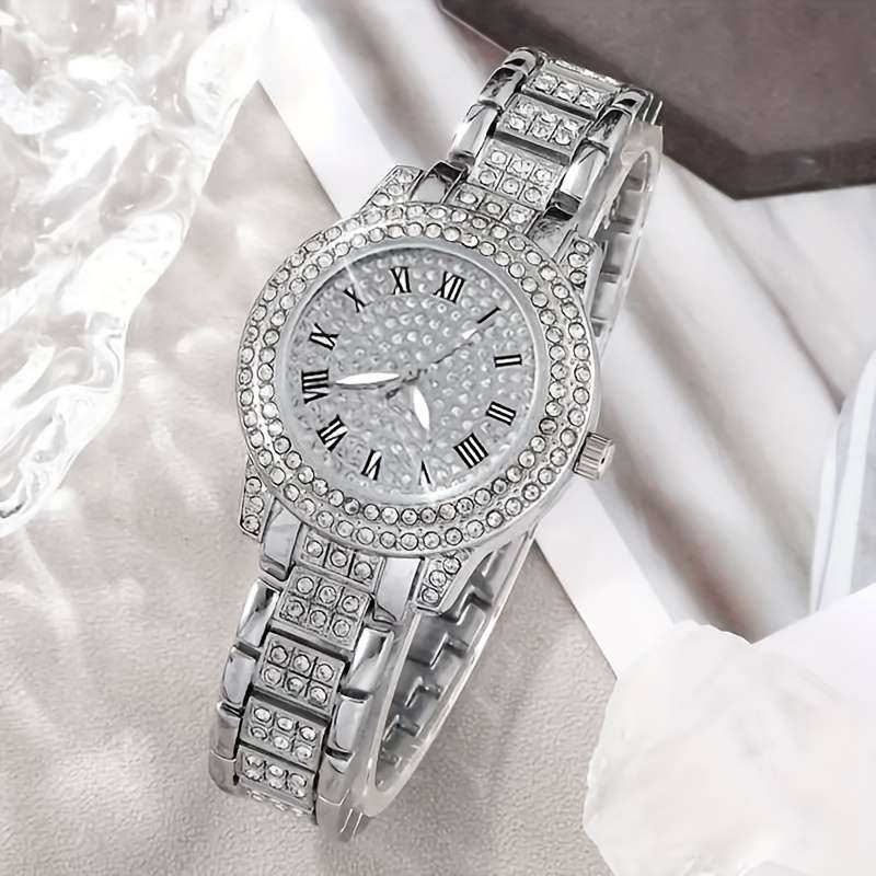 1pc Women's Fashion Luxury Quartz Watch + 6pcs Jewelry - Image 5