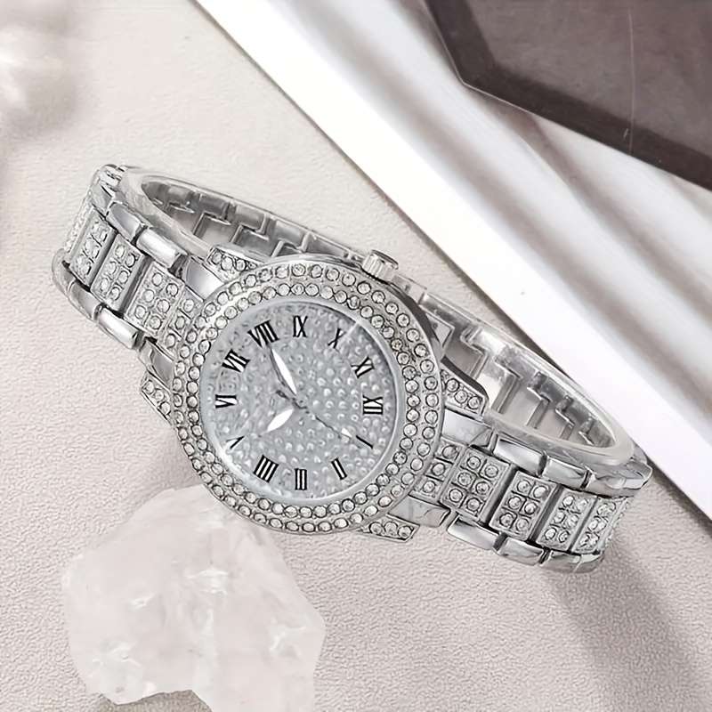 1pc Women's Fashion Luxury Quartz Watch + 6pcs Jewelry - Image 3