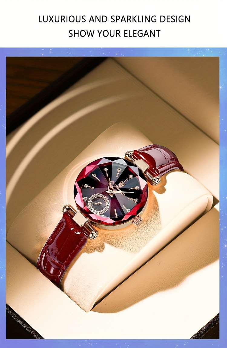 POEDAGAR 2024 Trendy Quartz Ladies Wristwatch with Band and Round Case - Image 13