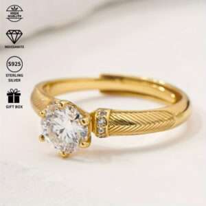 Elegant 0.8ct Moissanite Ring in S925 Silvery - Perfect for Daily Wear & Special Occasions, Vintage-Inspired Design, Ideal Gift, for Wedding