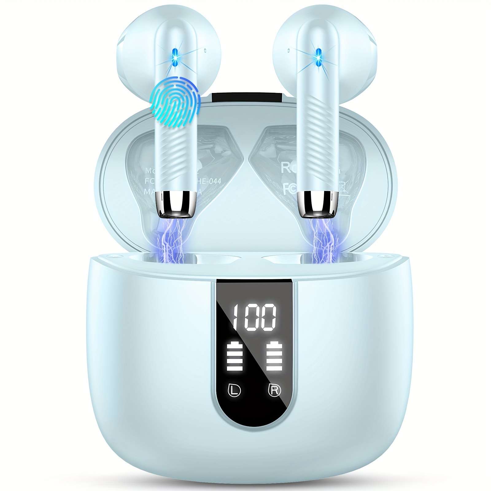 J55 Wireless Earphones 5.3 Earphones, Clear Sound, 40H Playback Time, Sports Earbuds With LED Digital Display Touch Control, Wireless Earphones With Built-in Microphone, Suitable For Android IOS Working - Image 5