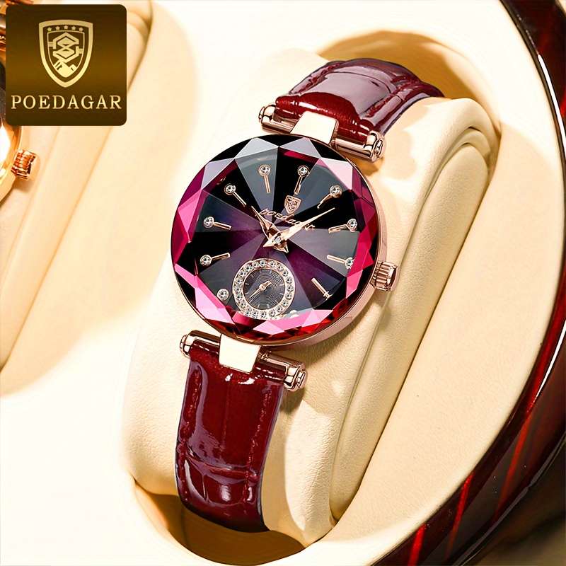POEDAGAR 2024 Trendy Quartz Ladies Wristwatch with Band and Round Case - Image 10